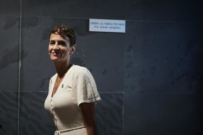 La candidata del PSN a la Presidencia del Gobierno de Navarra, María Chivite