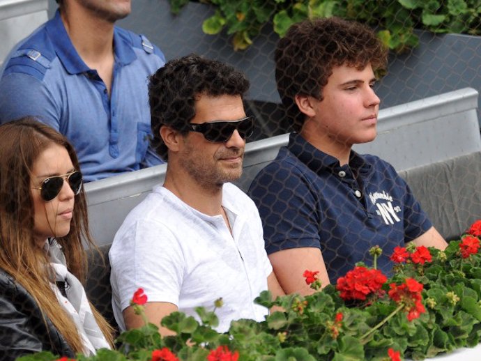 Archivo - Rodolfo Sancho y su hijo Daniel Sancho en la Mutua Madrid Open.