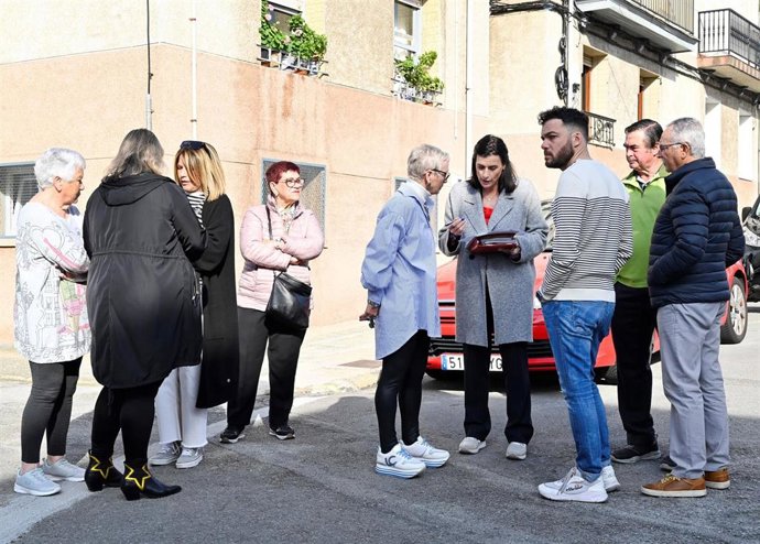 La alcaldesa de Santander, Gema Igual, en una visita al Barrio Obrero del Rey
