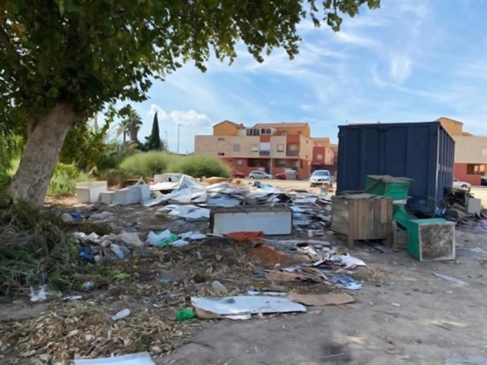 Punto del municipio de Murcia antes de actuar el Ayuntamiento para su limpieza