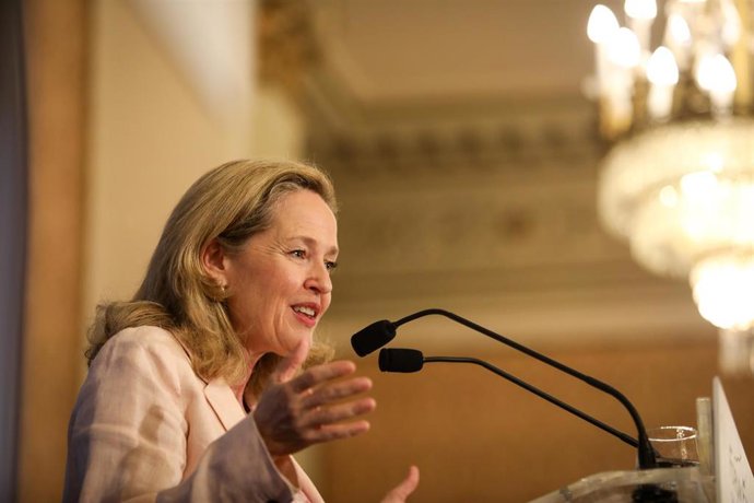 La vicepresidenta primera del Gobierno y ministra de Asuntos Económicos y Transformación Digital en funciones, Nadia Calviño