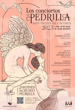 Cartel de la programación de Los conciertos de Pedrilla