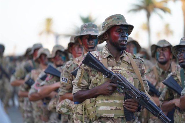 August 9, 2023, Libyan, Libyan, Libyan Arab Jamahiriya: The President of the Libyan Presidential Council, Mohammad al-Manfi, attends the celebration of the 83rd anniversary of the founding of the Libyan Army, in the presence of Minister of Defense, in Mar