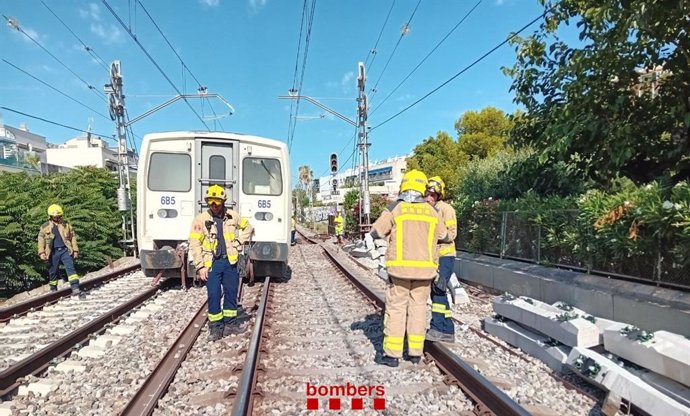 Descarrilament d'un tren Talgo sense passatgers el dimarts al matí a Sitges (Barcelona)