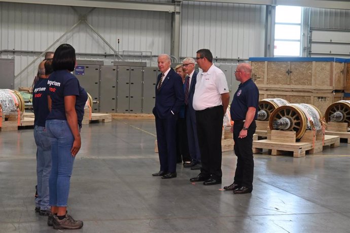 Joe Biden visita la planta de Ingeteam en Wisconsin (EEUU)