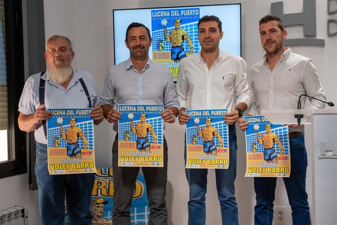 Presentación en Diputación del XXVI Torneo Español de voley barro de Lucena del Puerto (Huelva).