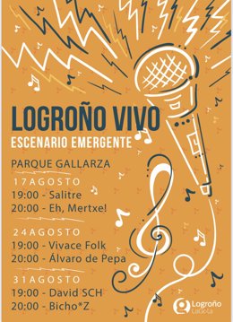 Grupos previstos en el cartel de Logroño Vivo