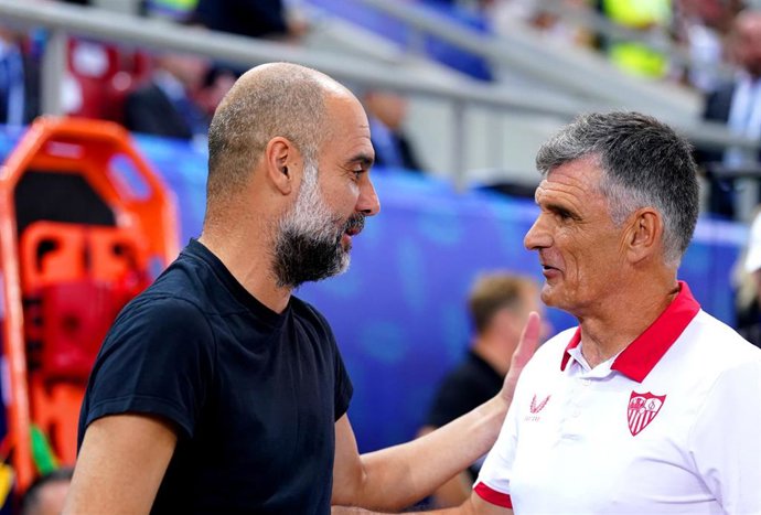 Pep Guardiola y Jose Luis Mendilibar