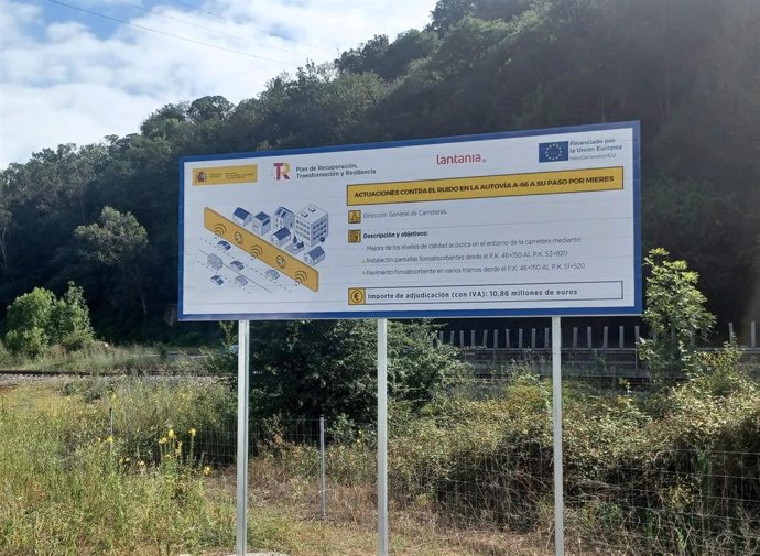 Lantania se adjudica un contrato por 10,8 millones para controlar el ruido en la A-66, en Asturias