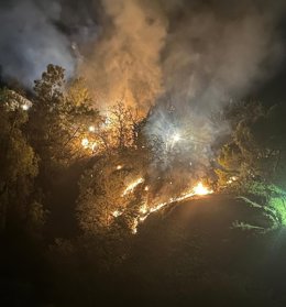 Incendio del Sacromonte a principios de agosto de 2023