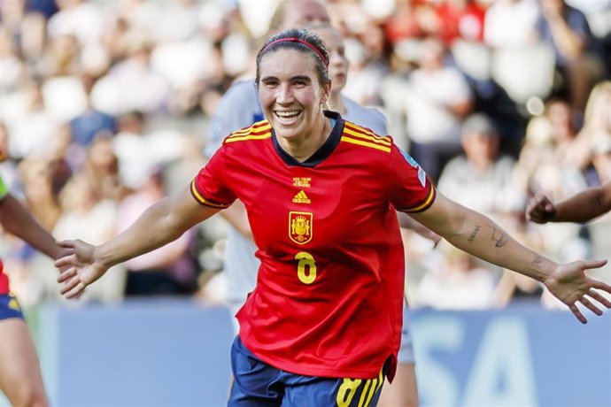 Archivo - Mariona Caldentey of Spain celebrates after scoring a goal.