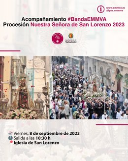 La Banda EMMVA acompañará a la Virgen de San Lorenzo en la procesión y ofrecerá un concierto con Helena Bianco.
