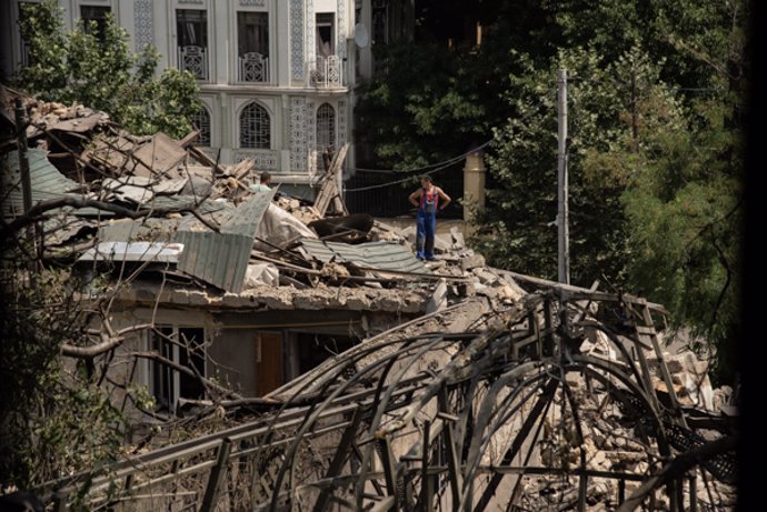 Destrucciones creadas por la guerra en Ucrania