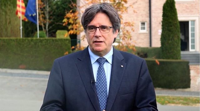 Archivo - L'expresident de la Generalitat Carles Puigdemont, en un vídeo pel cinquè aniversari de la DUI.