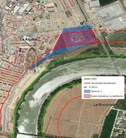 El sector urbano de Coria afectado por esta modificación del Potaus