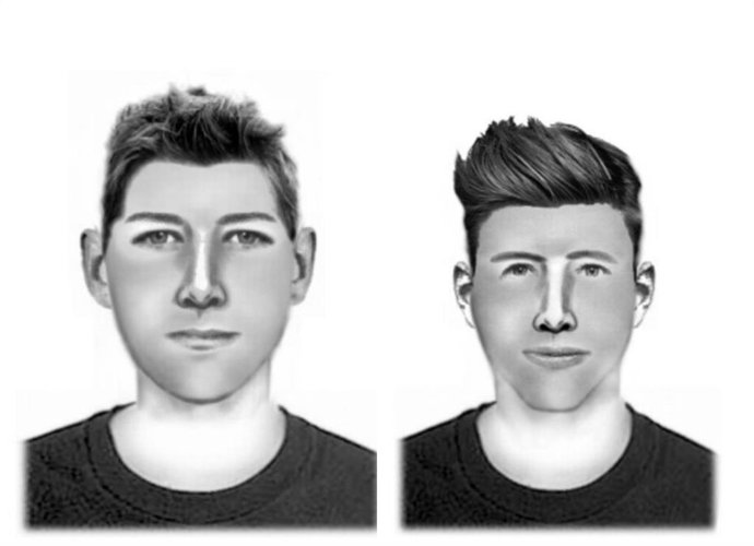 Retratos robot aportados por la Guardia Civil de Pontevedra