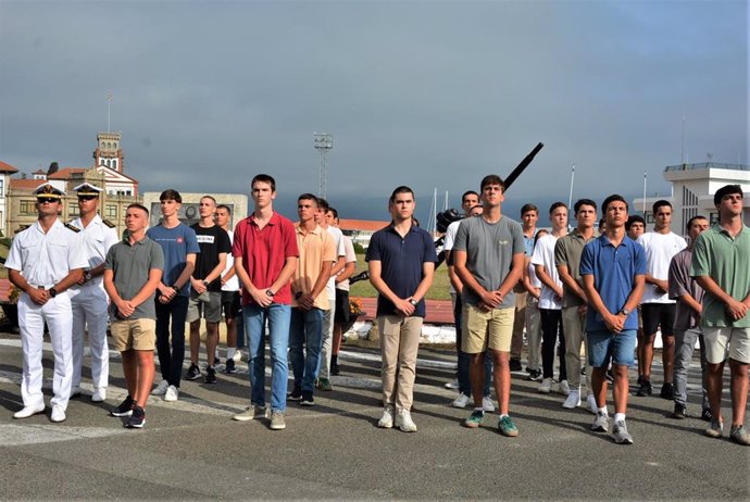 Nuevos alumnos incorporados a la Escuela Naval Militar de Marín (Pontevedra).