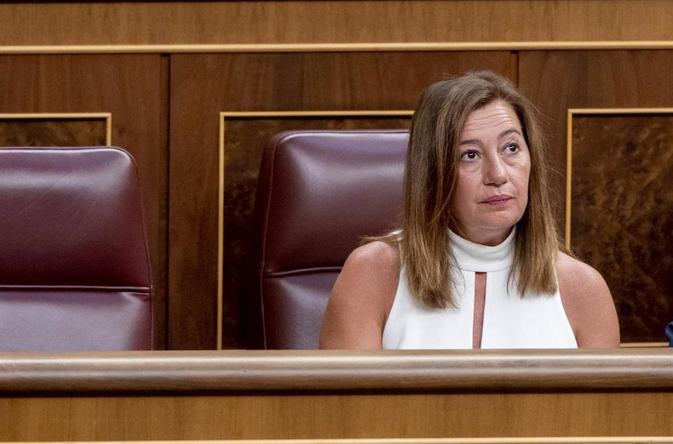 La diputada socialista y expresidenta de Baleares, Francina Armengol durante la Sesión Constitutiva de la XV Legislatura en el Congreso de los Diputados, a 17 de agosto de 2023, en Madrid (España). Los diputados de la formación han llegado a la Cámara B