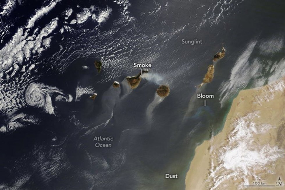 Canarias captada por rel satélite Terra de la NASA