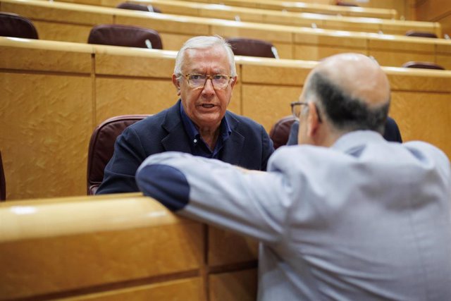 Javier Arenas (PP), en una imagen de 16 de agosto en la Diputación Permanente del Senado.