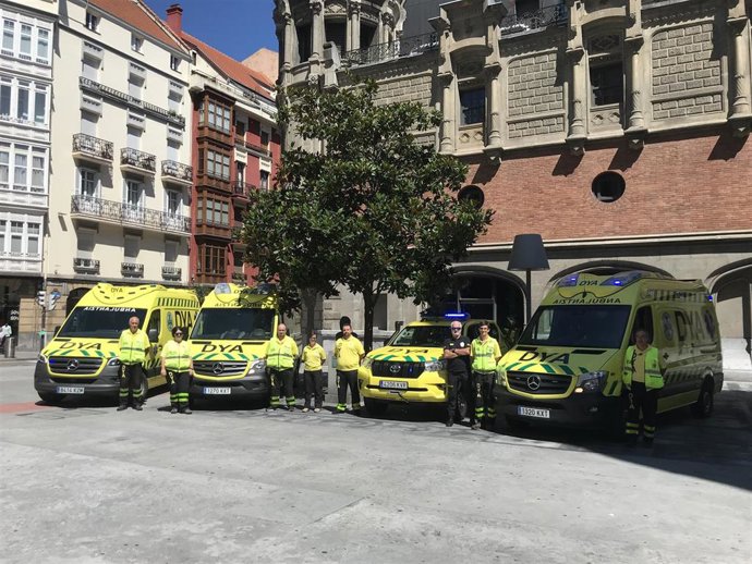 Archivo - Imagen de las nuevas ambulacias de la DYA con las que reforzará su dispositivo en Aste Nagusia