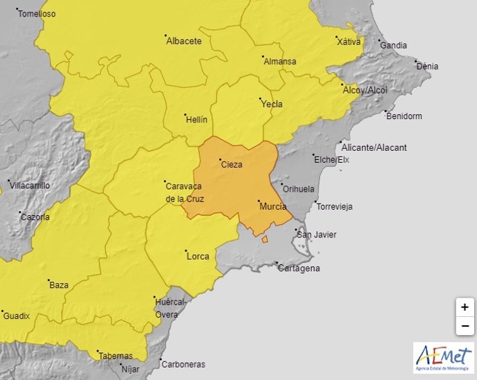 La Aemet eleva a naranja el aviso por altas temperaturas este viernes en la Vega del Segura