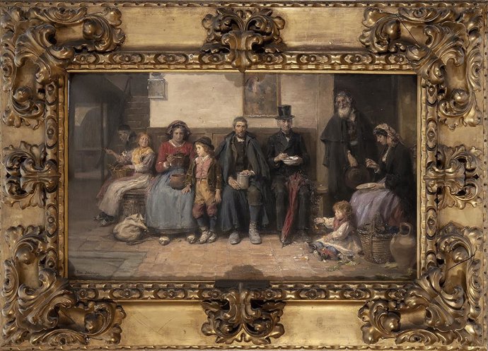 Archivo - El cuadro de José Benlliure Gil 'Sopa en el convento de Asís'