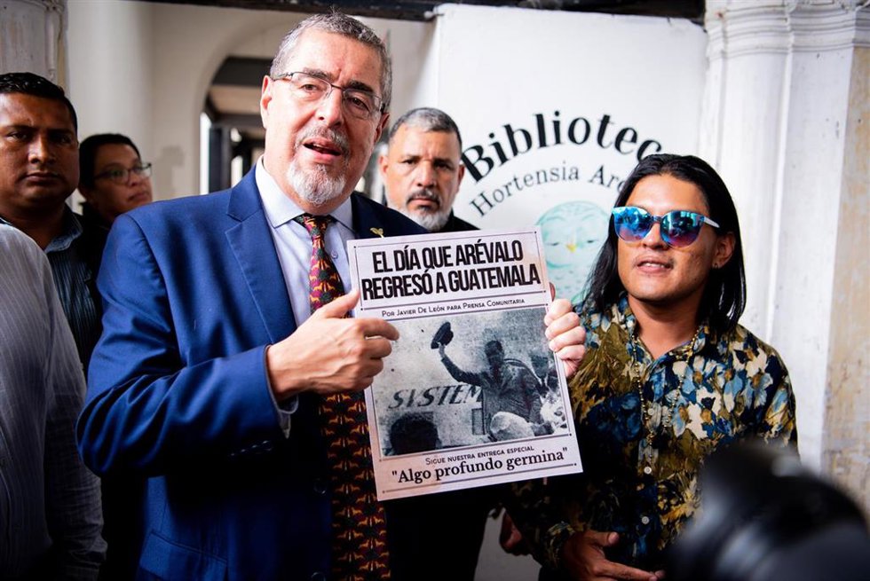 El candidato del Movimiento Semilla, Bernardo Arévalo.
