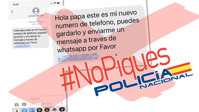 La Policía Nacional de Burgos identifica a los responsables de una estafa a una mujer mediante mensajes de Whatsapp.