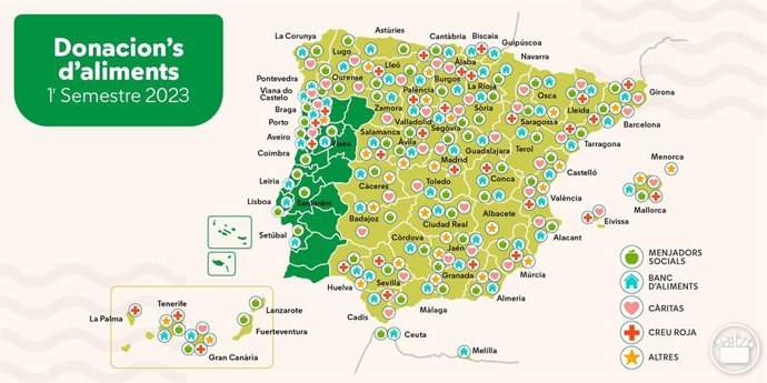 Ndp Mercadona Dóna Més De 10.500 Tones D'aliments En La Primera Meitat Del 2023 I mplia La ColLaboració Amb Entitats Socials