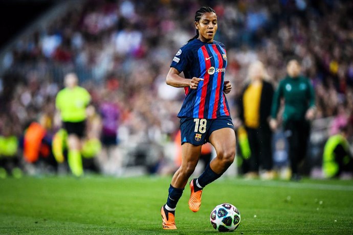 Archivo - Geyse Ferreira of Barcelona during the UEFA Women's Champions League, Semi-finals, 2nd leg football match between FC Barcelona and Chelsea FC on April 27, 2023 at Spotify Camp Nou stadium in Barcelona, Spain - Photo Felipe Mondino / LiveMedia 