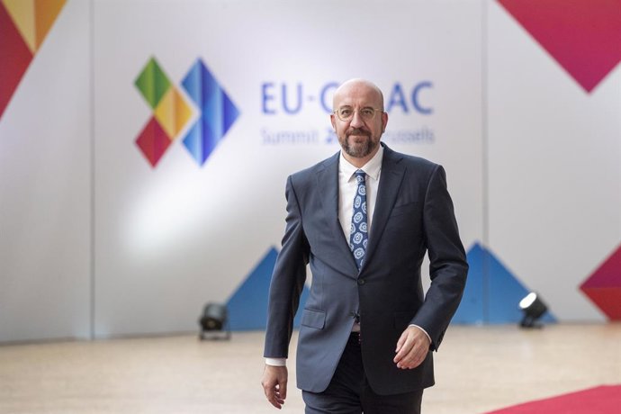 Archivo - European Council President Charles Michel arrives for the EU - CELAC (Comunidad de Estados Latinoamericanos y Caribenos - Community of Latin American and Caribbean States) summit, in Brussels, Monday 17 July 2023. The EU-CELAC summits bring to