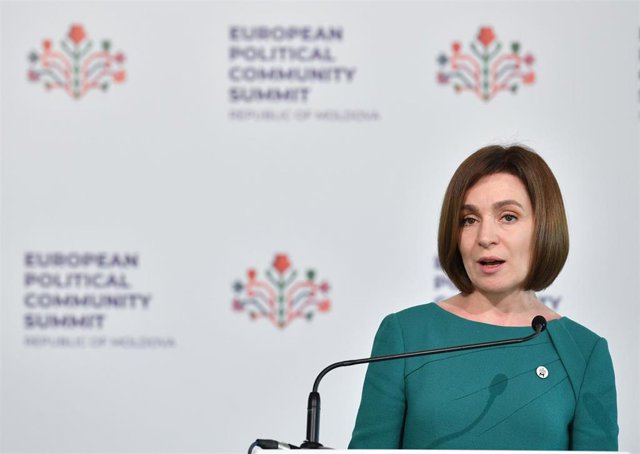 Archivo - La presidenta de Moldavia, Maia Sandu.