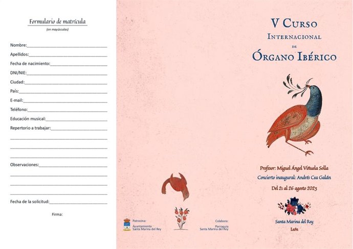 Comienza este lunes el V Curso Internacional de Órgano Ibérico de Santa Marina del Rey (León)