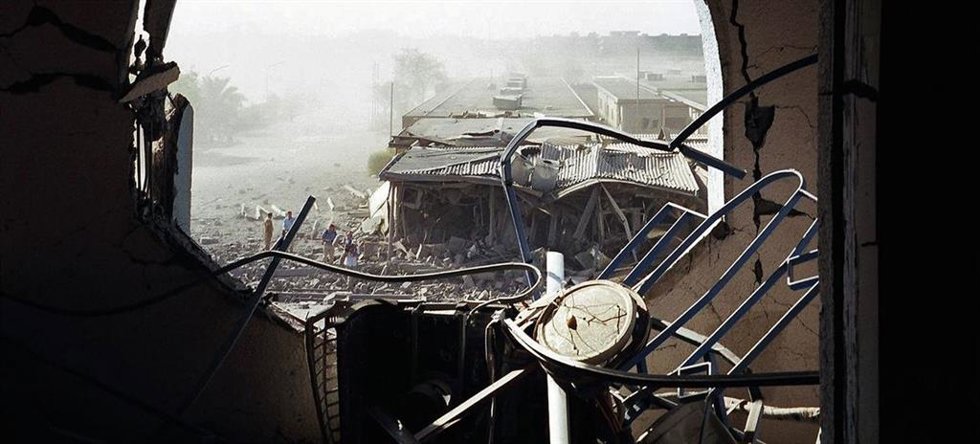 Atentado en el hotel Canal de Bagdad (Irak), en 2003