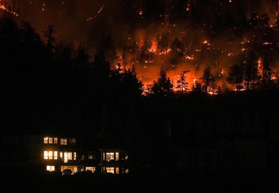 Incendios forestales de McDougall Creek, en la provincia canadiense de Columbia Británica.