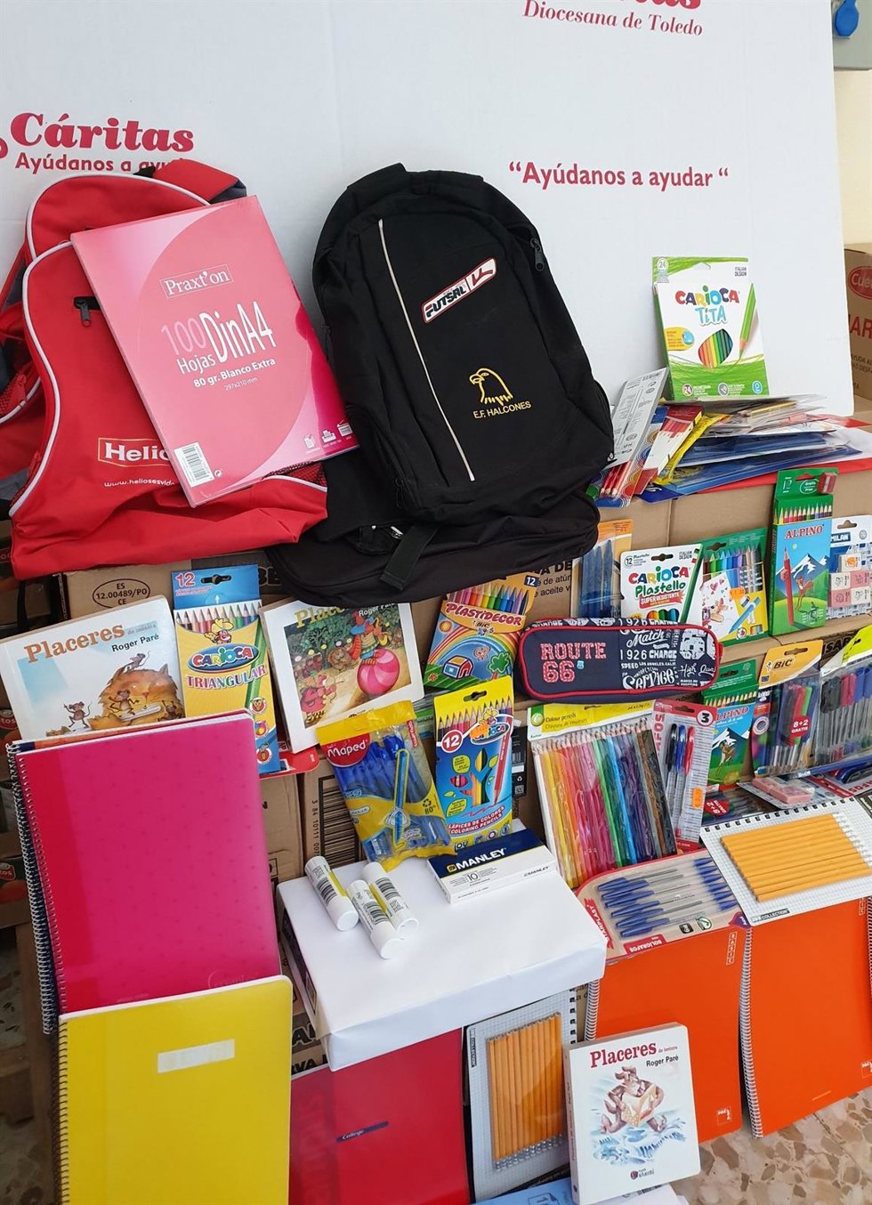 Cáritas Diocesana de Toledo lanza la Campaña de Recogida de Material Escolar.