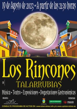 Carte de la fiesta 'Los Rincones' de Talarrubias (Badajoz)