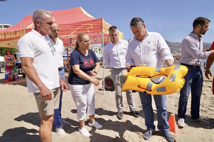Sanz en la playa de Fuengirola