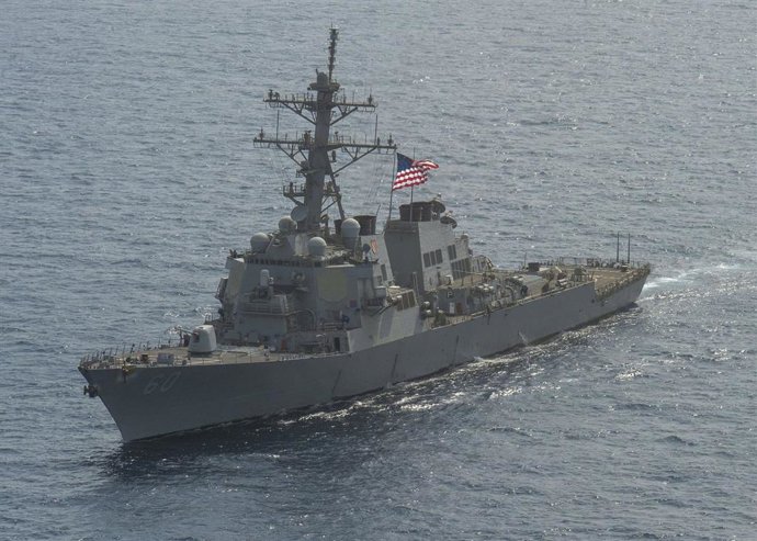 Archivo - Foto de archivo del destructor de la marina estadounidense, USS Paul Hamilton