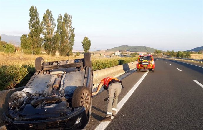 Imagen del vehículo accidentado.