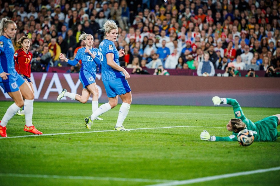 Imagen del 1-0 de Olga Carmona en la final del Mundial