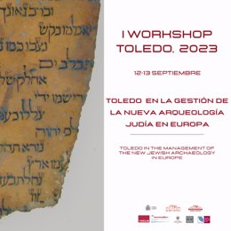 Cartel del congreso sobre arqueología judía medieval europea que va a acoger Toledo en septiembre.