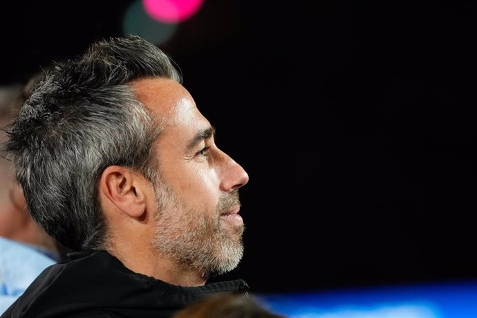 Jorge Vilda, head coach of Spain, looks on during the FIFA Women's World Cup Australia & New Zealand 2023 Final football match between Spain and England at Accor Stadium on August 20, 2023 in Sydney, Australia.