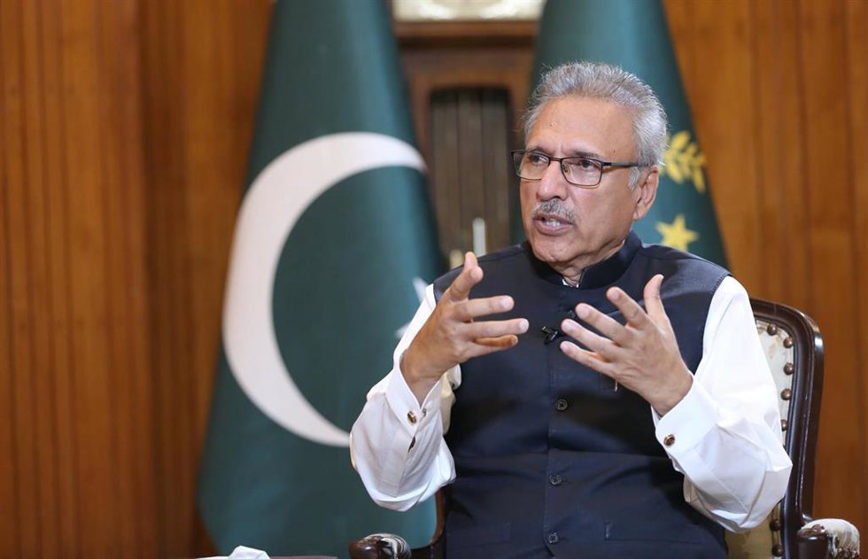 Archivo - El presidente de Pakistán, Arif Alvi 