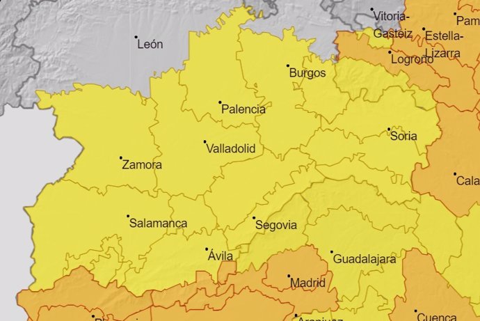 La Aemet adelanta avisos por calor de nivel naranja este lunes y martes en el sur de Ávila, con máximas de hasta 39C