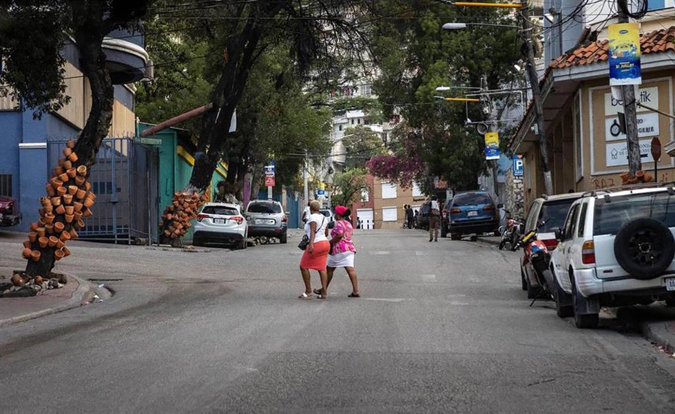 Archivo - Imagen de un barrio de Haití, vacío durante la ola de violencia callejera