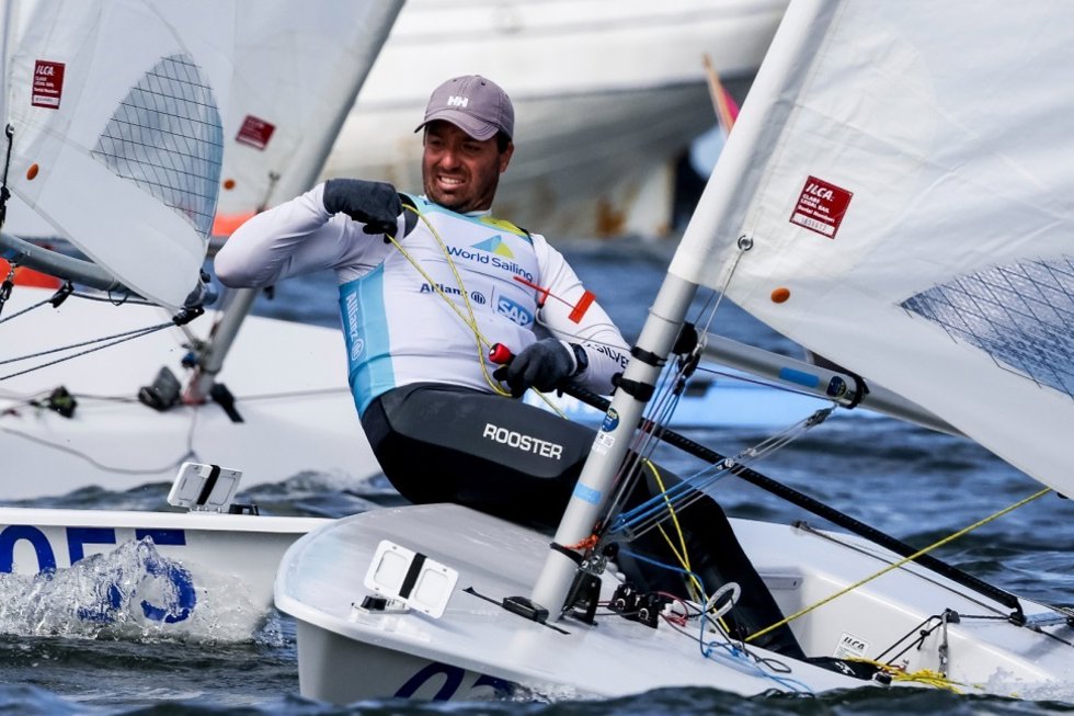 Joaquín Blanco, durante una regata.