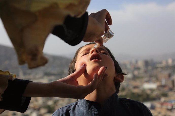 Archivo - Campaña de vacunacion contra la polio en Afganistán 