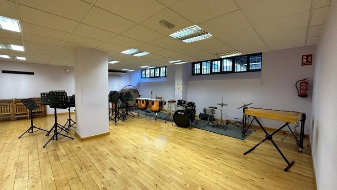 Sala de música de la escuela.